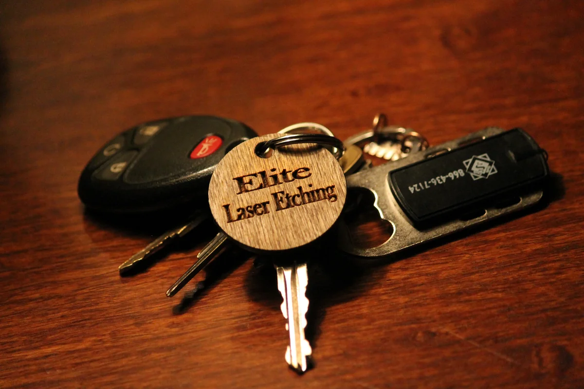 Branded Wood Keychain