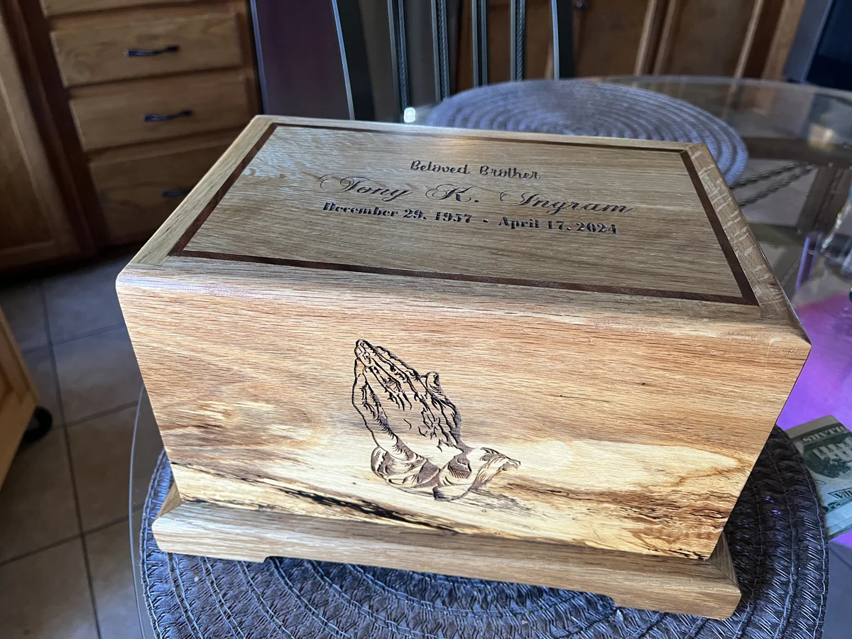 Praying Hands Urn Box