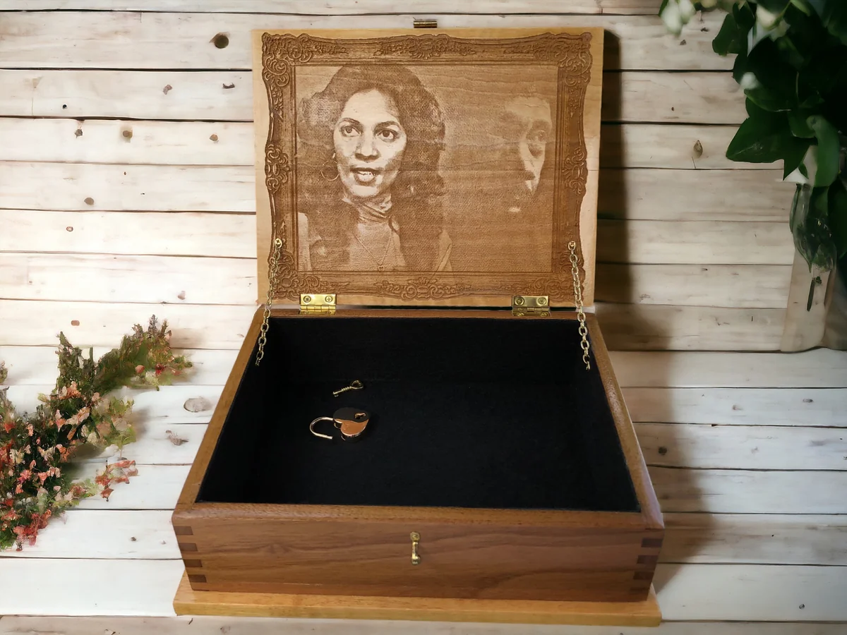 Engraved Photo Keepsake Box