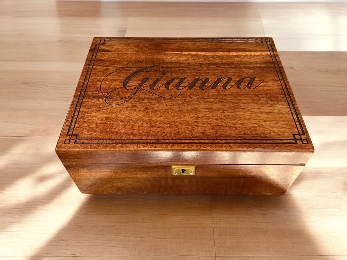 Personalized Wood Keepsake Box