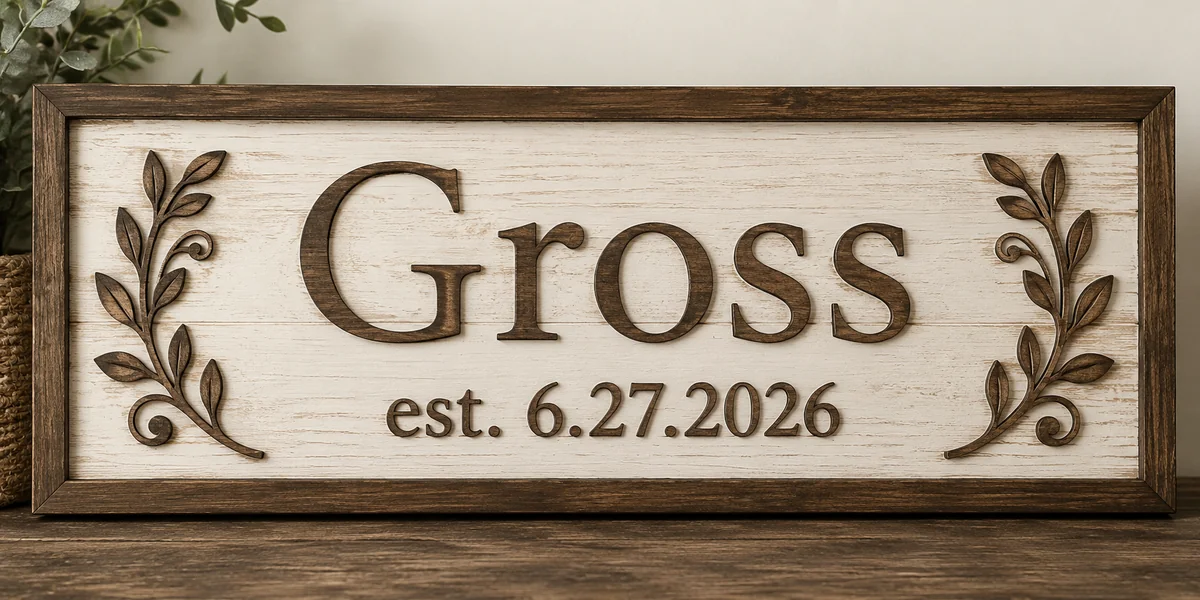 Custom wooden wedding sign